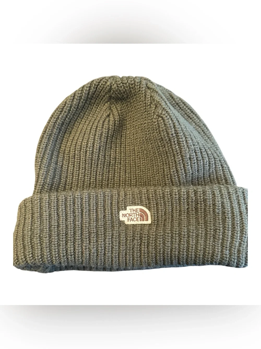 The North Face Ribbed Beanie in Olive